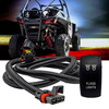 Flood Lights On/Off Rocker Switch with Pulse Power Bus Bar Plug  Wire Harness Kit Compatible with Polaris RZR General Ranger Crew XP 2018-2026