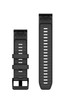 Garmin QuickFit® 22 Watch Band, Graphite Silicone Fenix 5 6 7 8 Epix Gen2 Pro Marq 47mm.
