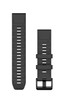 Garmin QuickFit® 22 Watch Band, Graphite Silicone Fenix 5 6 7 8 Epix Gen2 Pro Marq 47mm.