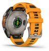 Garmin fēnix® 8 Vented Titanium Bracelet Bundle, 47 mm, AMOLED Sapphire, Titanium with Spark Orange/Graphite Silicone Band