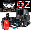 Air Horn 12V Direct Drive Compressor with Power Busbar Distribution Block Red Rocker Switch Wire Harness Kit Compatible with 2018-2023 Can-Am Maverick X3 Max RS Turbo RR Sport Trail Commander Defender.