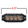 4" High-Intensity Amber LED Directional Warning Strobe Light with TIR Lens