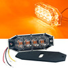 4" High-Intensity Amber LED Directional Warning Strobe Light with TIR Lens