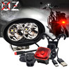 E-Bike High-Output White LED Headlight & USB Rechargeable Smart Sensor Brake Light 12V - 60V