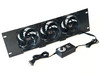 3U Rackmount Cooling Exhaust Fan Panel – Quiet High-Airflow 19" Server Network AV Cabinet Cooler Carbon Fiber