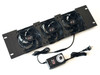3U Rackmount Cooling Intake Fan Panel – Quiet High-Airflow 19" Server Network AV Cabinet Cooler Carbon Fiber