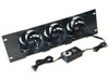 3U Rackmount Cooling Intake Fan Panel – Quiet High-Airflow 19" Server Network AV Cabinet Cooler Carbon Fiber