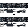 2U Rackmount Cooling Exhaust + Intake Fan Panel – Quiet High-Airflow 19" Server Network AV Cabinet Cooler Carbon Fiber