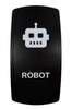 Switch Builder On/Off Rocker – Custom Laser-Engrave | 4-Pin 20A SPST | Blue LED Backlit | Waterproof | 12V–48V