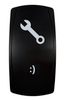 Switch Builder On/Off Rocker – Custom Laser-Engrave | 4-Pin 20A SPST | Blue LED Backlit | Waterproof | 12V–48V