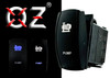 PUMP On/Off Rocker Switch – Laser-Etched 4-Pin 20A SPST, Blue LED Backlit, Waterproof 12V–48V