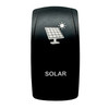 SOLAR On/Off Rocker Switch – Laser-Etched 4-Pin 20A SPST Blue LED Backlit Waterproof 12V–48V