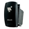 SOLAR On/Off Rocker Switch – Laser-Etched 4-Pin 20A SPST Blue LED Backlit Waterproof 12V–48V