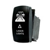 LASER LIGHTS | On / Off Rocker Switch | 4-Pin 20A Blue LED Backlit | Waterproof 12V – 48V