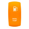 DIESEL PUMP | On / Off Yellow Rocker Switch | 4-Pin 20A White LED Backlit | Waterproof 12V – 48V