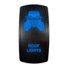 UTV Roof Lights | On / Off Rocker Switch | 4-Pin 20A Blue LED Backlit | Waterproof 12V – 48V