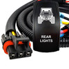 UTV REAR LIGHTS On/Off Rocker Switch with Pulse Power Busbar Plug Wire Kit Compatible with Polaris RZR PRO XP Ranger General ADV  2018-2026