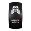 UTV Interior Lights | On / Off Rocker Switch | 4-Pin 20A Blue LED Backlit | Waterproof 12V – 48V