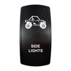 UTV Side Lights | On / Off Rocker Switch | 4-Pin 20A Blue LED Backlit | Waterproof 12V – 48V