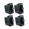 On / Off Rocker Switch Base | Pack of 4 | 4-Pin 20A Blue LED Backlit | Waterproof 12V – 48V