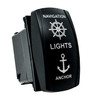 Navigation Anchor Lights | Boat | On / Off / On Rocker Switch | 4-Pin 20A Blue LED Backlit | Waterproof 12V – 48V |