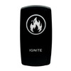 IGNITE | On / Off Momentary Rocker Switch | 4-Pin 20A Blue LED Backlit | Waterproof 12V – 48V |