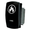 FIRE | On / Off Momentary Rocker Switch | 4-Pin 20A Blue LED Backlit | Waterproof 12V – 48V |