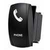 PHONE | On / Off Rocker Switch | Analog Icon | 4-Pin 20A Blue LED Backlit | Waterproof 12V – 48V