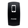 PHONE | On / Off Rocker Switch | Cellphone Icon | 4-Pin 20A Blue LED Backlit | Waterproof 12V – 48V