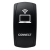CONNECT | On / Off Rocker Switch | 4-Pin 20A Blue LED Backlit | Waterproof 12V – 48V