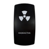 RADIOACTIVE rocker switch with laser-etched radioactive icon, in daylight