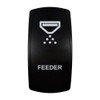 FEEDER rocker switch with laser-etched feeder icon, in daylight
