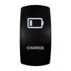 CHARGE rocker switch with laser-etched battery low icon, in daylight