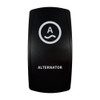 ALTERNATOR rocker switch with laser-etched alternator icon, in daylight