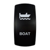 BOAT rocker switch with laser-etched boat icon, in daylight