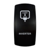 INVERTER rocker switch with laser-etched inverter / 110v icon, in daylight