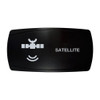 SATELLITE horizontal rocker switch with laser-etched satellite icon, in daylight