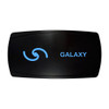 GALAXY horizontal rocker switch with laser-etched galaxy icon, with the blue LED backlight on