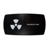 RADIOACTIVE horizontal rocker switch with laser-etched radioactive icon, in daylight