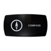 COMPASS horizontal rocker switch with laser-etched compass icon, in daylight
