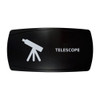 TELESCOPE horizontal rocker switch with laser-etched telescope icon, in daylight