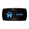 HOME horizontal rocker switch with laser-etched home icon, with the blue LED backlight on