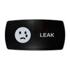 LEAK horizontal rocker switch with laser-etched crying icon, in daylight