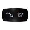 STAR MAP horizontal rocker switch with laser-etched constellation icon, in daylight