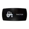 TRACTOR horizontal rocker switch with laser-etched tractor icon, in daylight