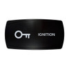 IGNITION horizontal rocker switch with laser-etched key / ignition icon, in daylight
