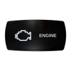 ENGINE horizontal rocker switch with laser-etched engine icon, in daylight