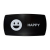 HAPPY horizontal rocker switch with laser-etched big grin icon, in daylight