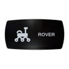 ROVER horizontal rocker switch with laser-etched mars rover icon, in daylight