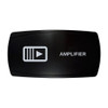 AMPLIFIER horizontal rocker switch with laser-etched amplifier icon, in daylight